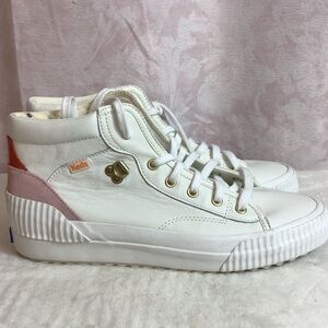 Keds White Sneakers with Pink and Gold Accents